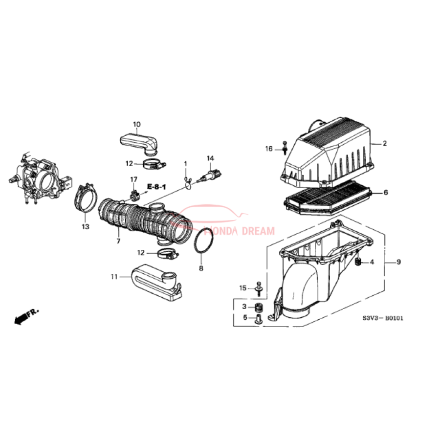 TUBE,AIR FLOW (17228-RDJ-305) - 1