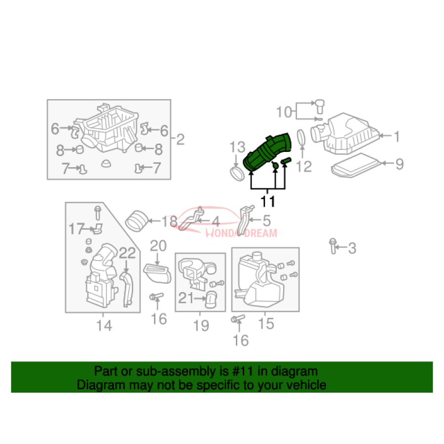 TUBE ASSY,AIR FLO (17228-RZA-000) - 3