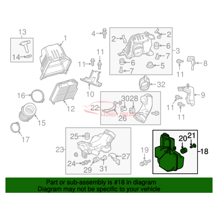 CHAMBER ASSY,RESO (17230-5LA-A00) - 3