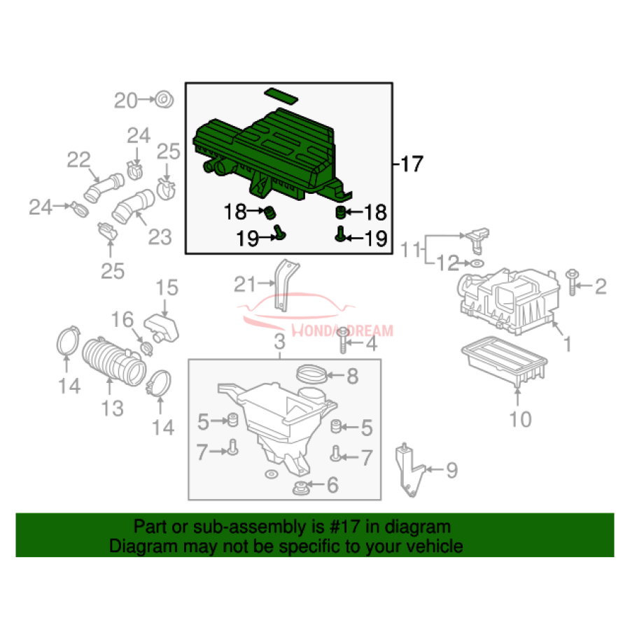 CHAMBER ASSY,RESO (17230-5PA-A00) - 3