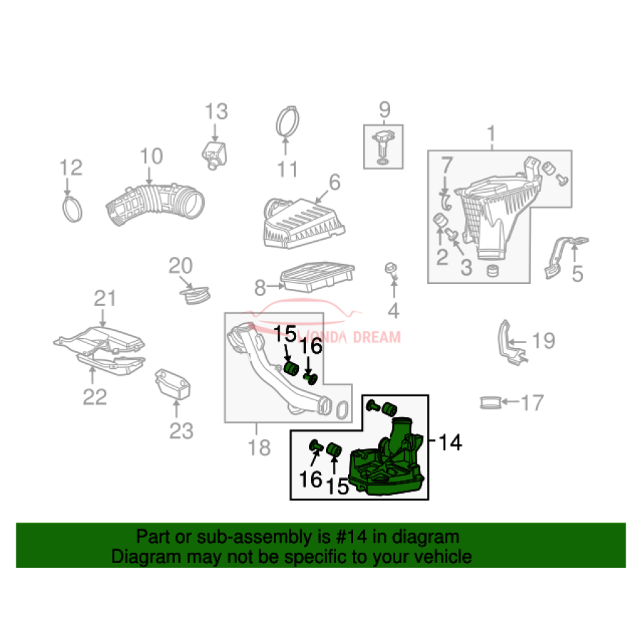 CHAMBER ASSY,RESO (17230-R40-A00) - 3