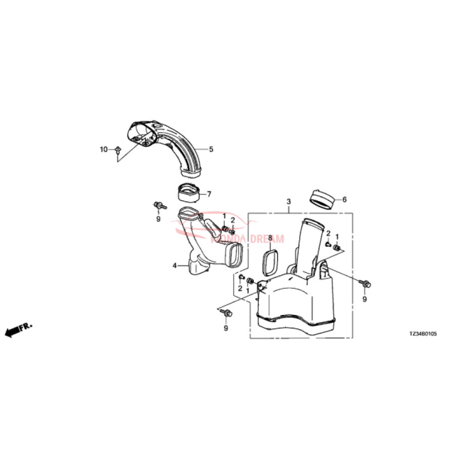 CHAMBER ASSY., RESONATOR (17230-RDF-A00) - 1