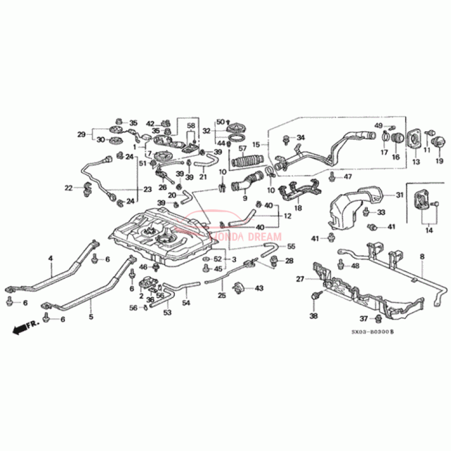 TANK COMP,FUEL (17500-SX0-A31) - 1