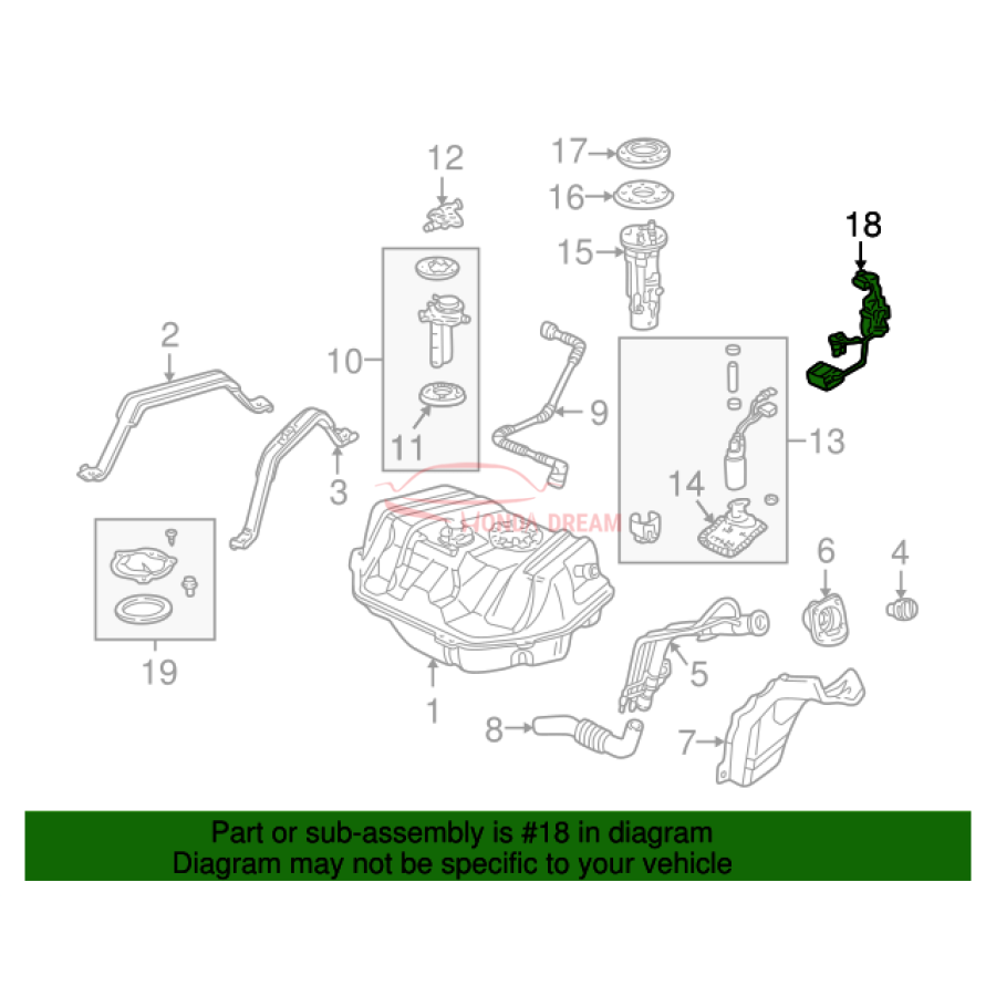 METER COMP (17630-S84-316) - 2