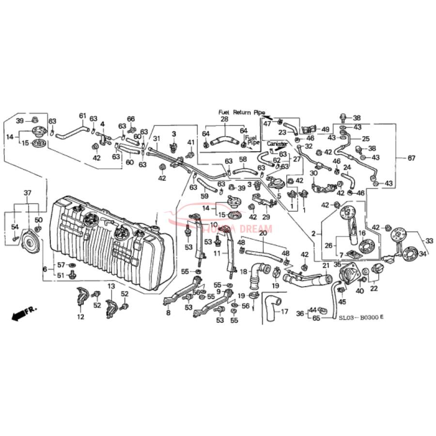 TUBE,FILLER NECK (17651-SL0-A30) - 2