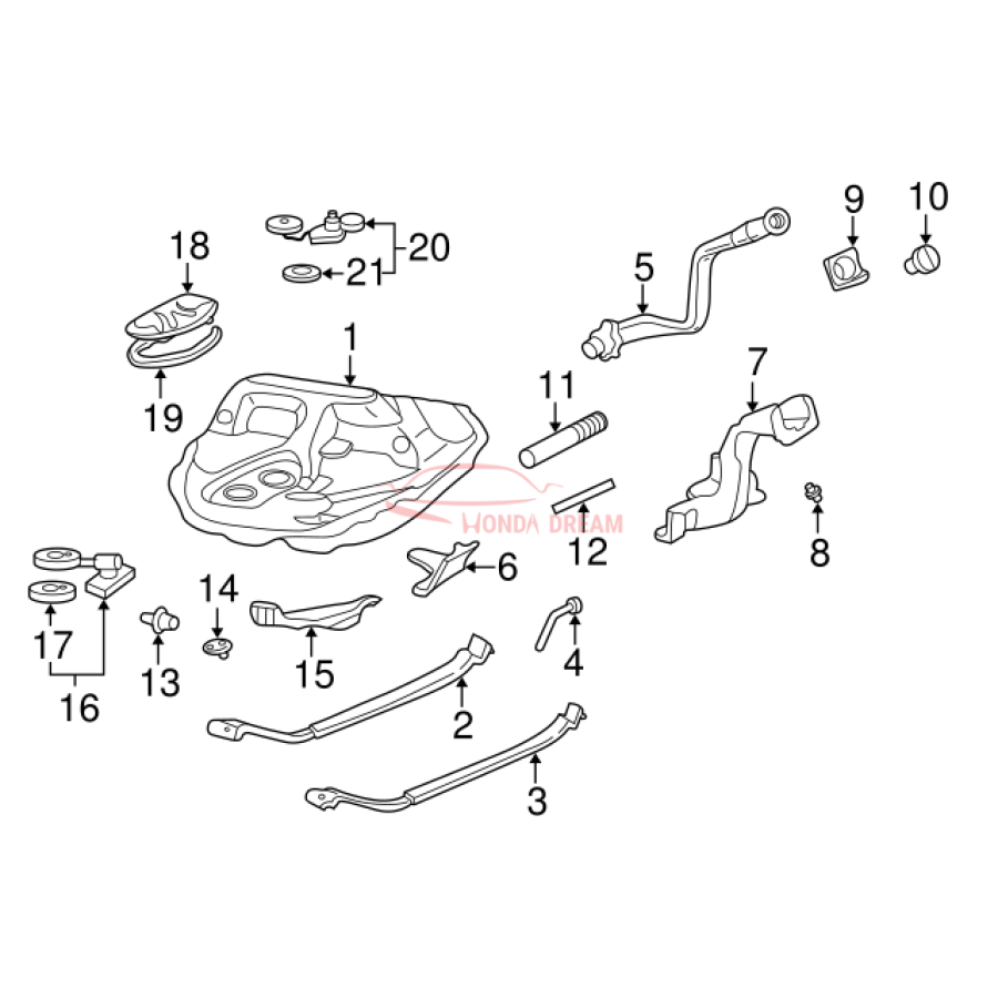 TUBE,FILLER NECK (17651-SR3-000) - 2