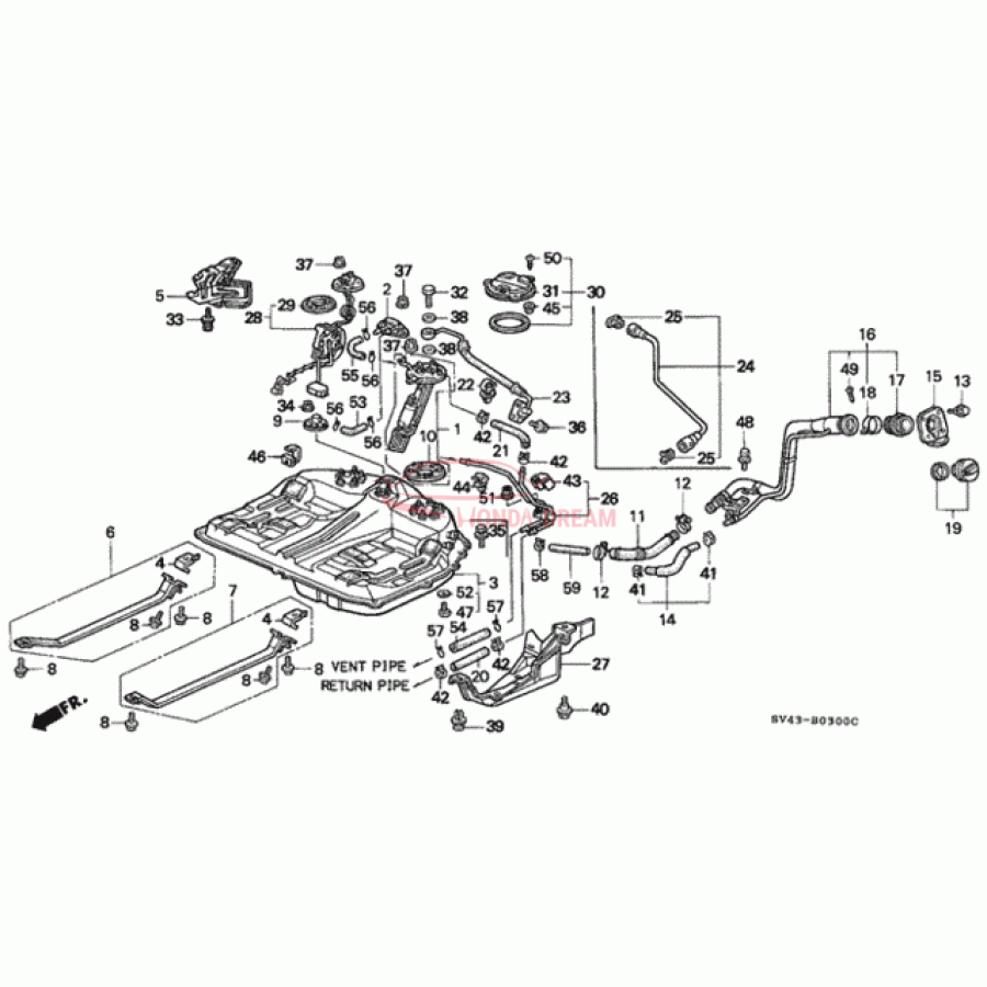 PIPE COMP FUEL FI (17660-SV4-A00) - 1