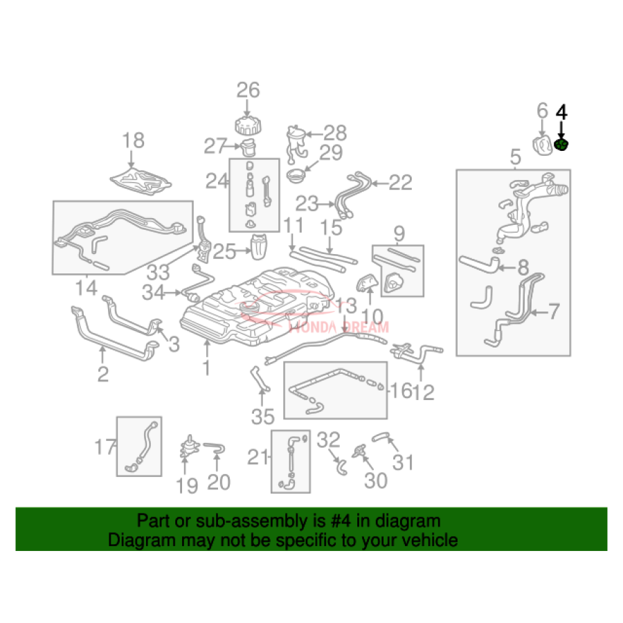 CAP COMP,FUEL FILLER (17670-S0X-A02) - 2