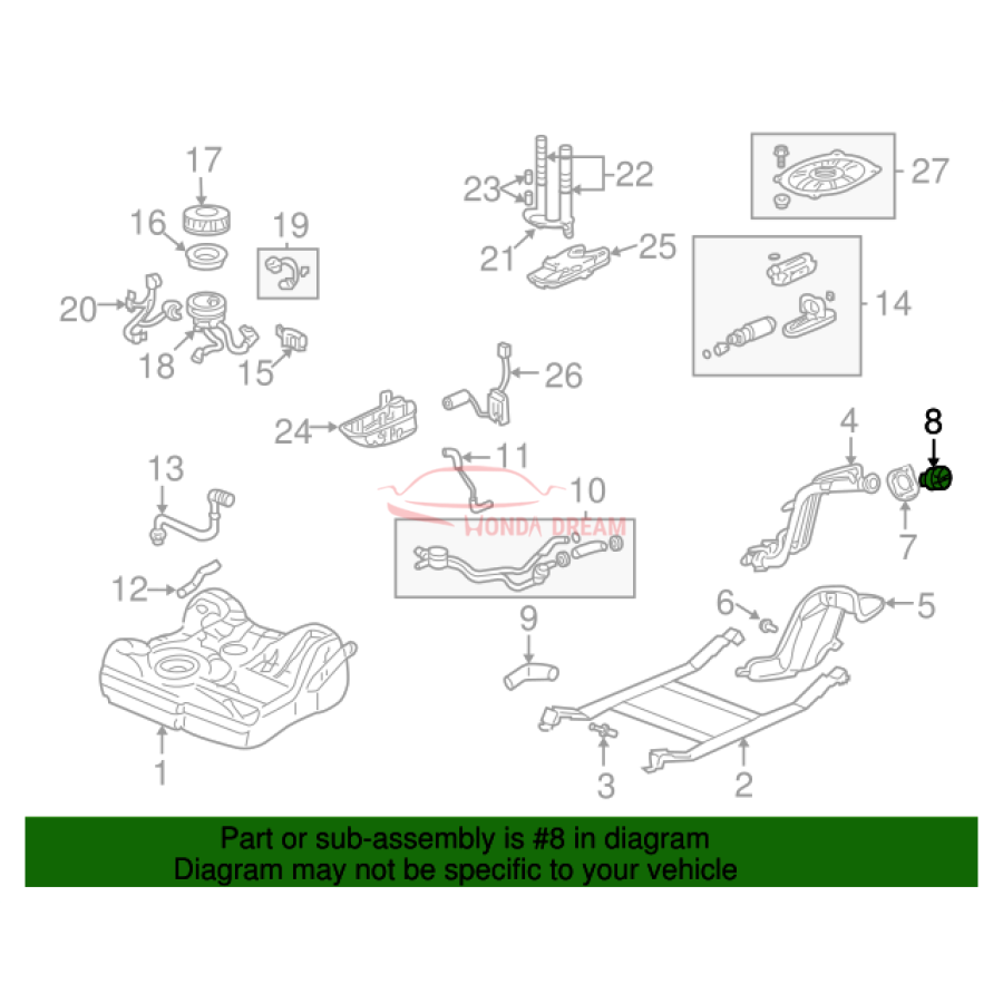 CAP COMP,FUEL FILLER (17670-S5A-A32) - 2