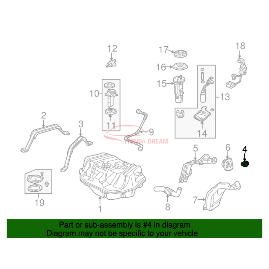 CAP COMP,FUEL FILLER (17670-SM4-A04) - 2