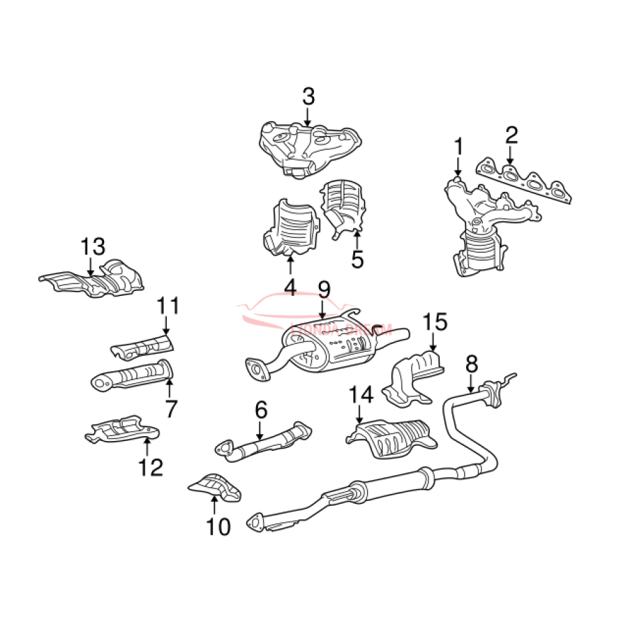 Muffler, Exhaust (18030-S01-C81) - 3