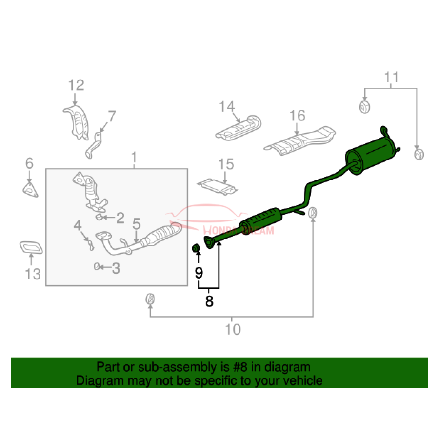 Muffler, Exhaust (18030-S3Y-E00) - 2