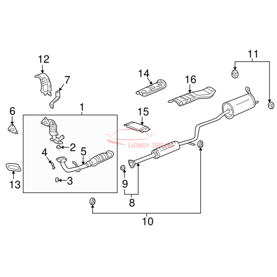 Muffler, Exhaust (18030-S3Y-E00) - 3