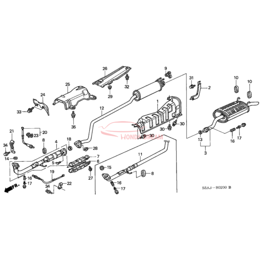 Muffler, Exhaust (18030-S5D-A00) - 3