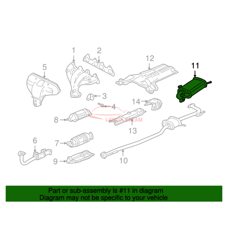 Muffler, Exhaust (18030-S84-A11) - 2