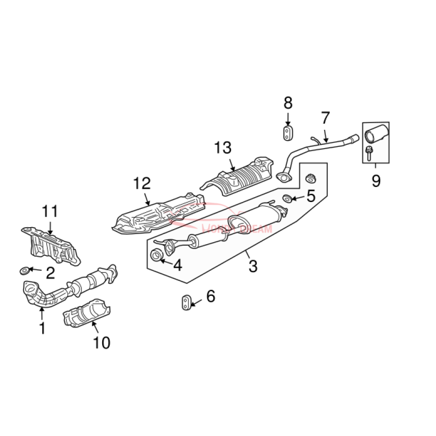 Muffler, Exhaust (18030-SCV-A00) - 3