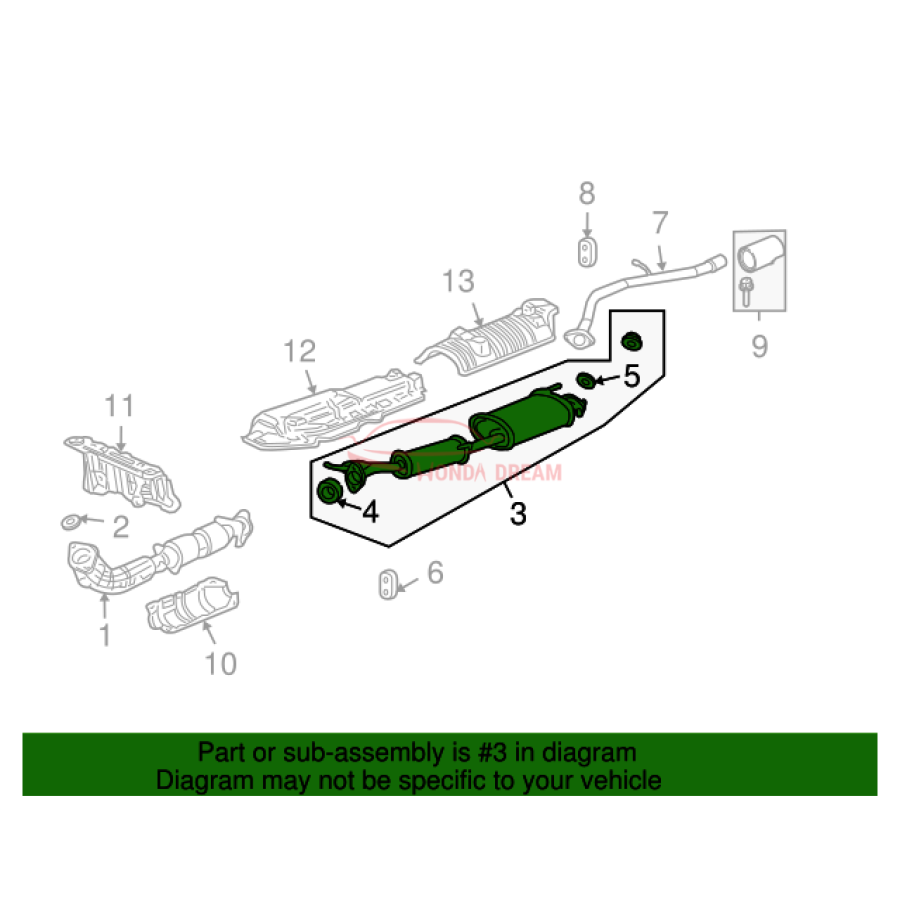 Muffler, Exhaust (18030-SCV-A02) - 2