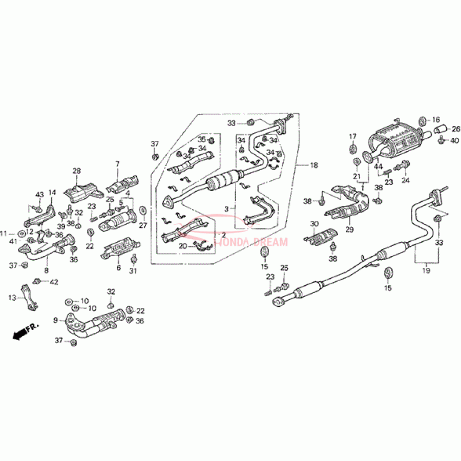 Muffler, Exhaust (18030-SR1-505) - 1