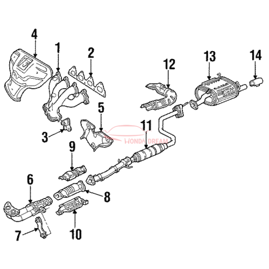 Muffler, Exhaust (18030-SR2-506) - 1