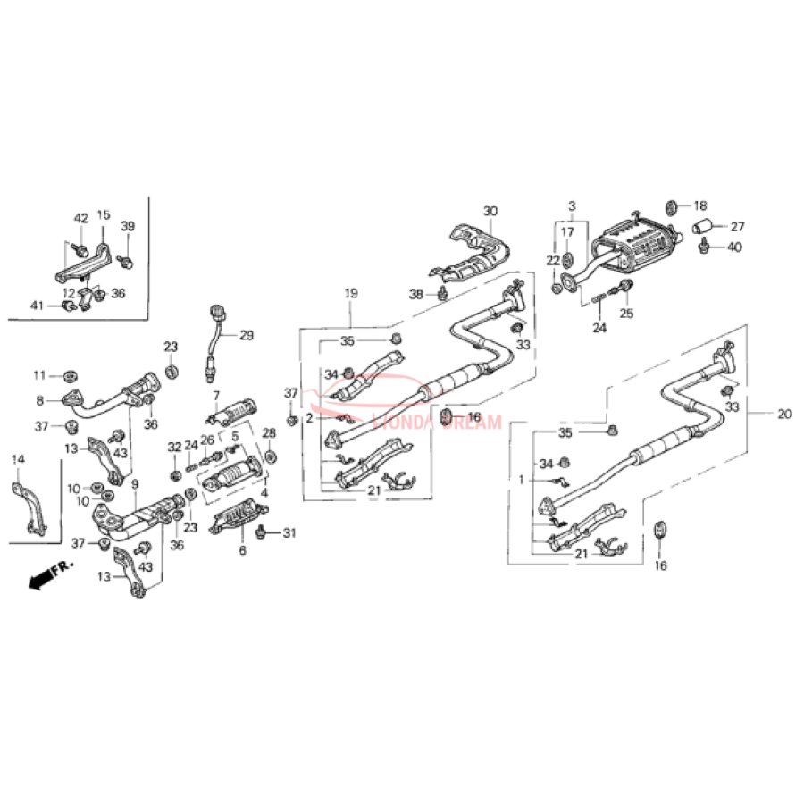 Muffler, Exhaust (18030-SR2-A70) - 2