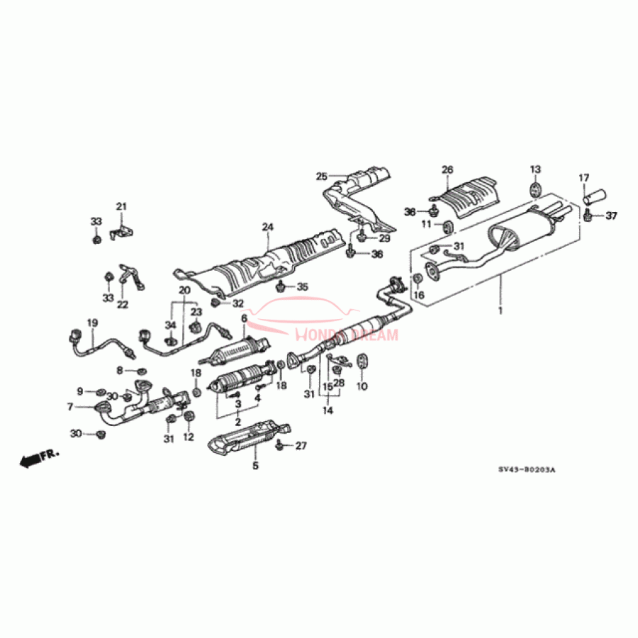 Muffler, Exhaust (18030-SV7-C00) - 1