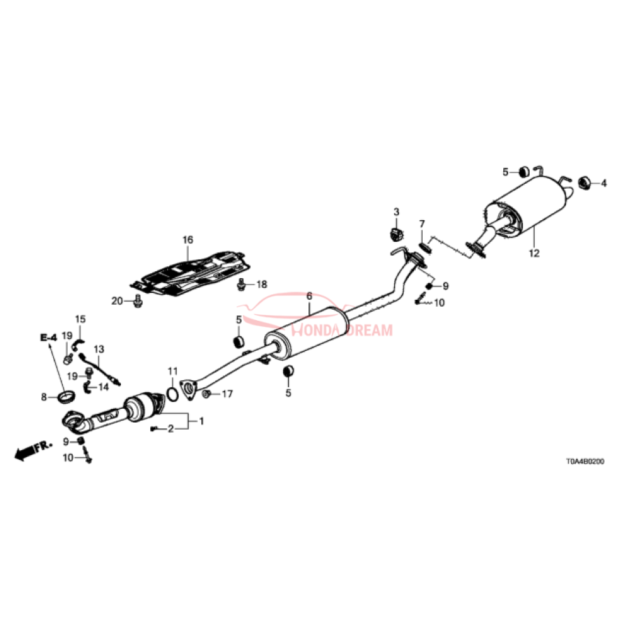 Каталізатор (18150-R5A-000) - 3