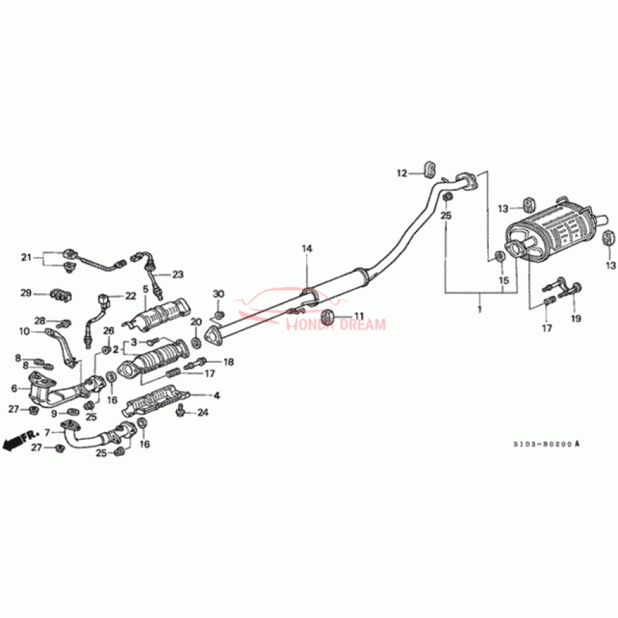 Exhaust Pipe, A (18210-S10-A02) - 1