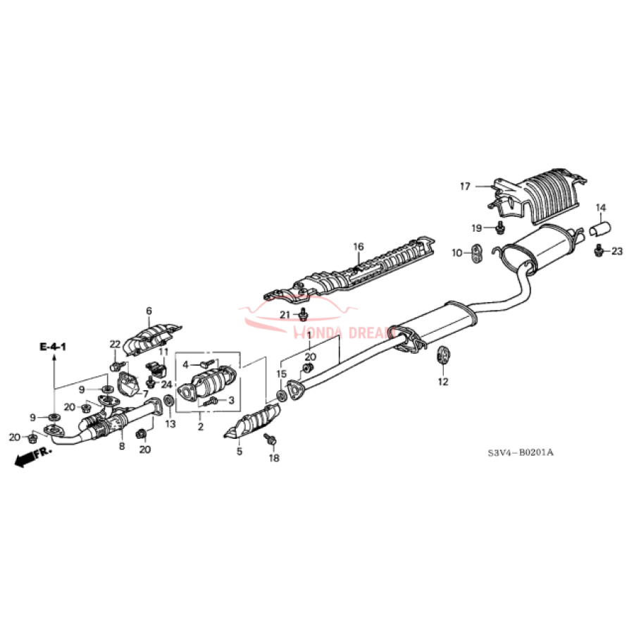 Exhaust Pipe, A (18210-S3V-A02) - 1