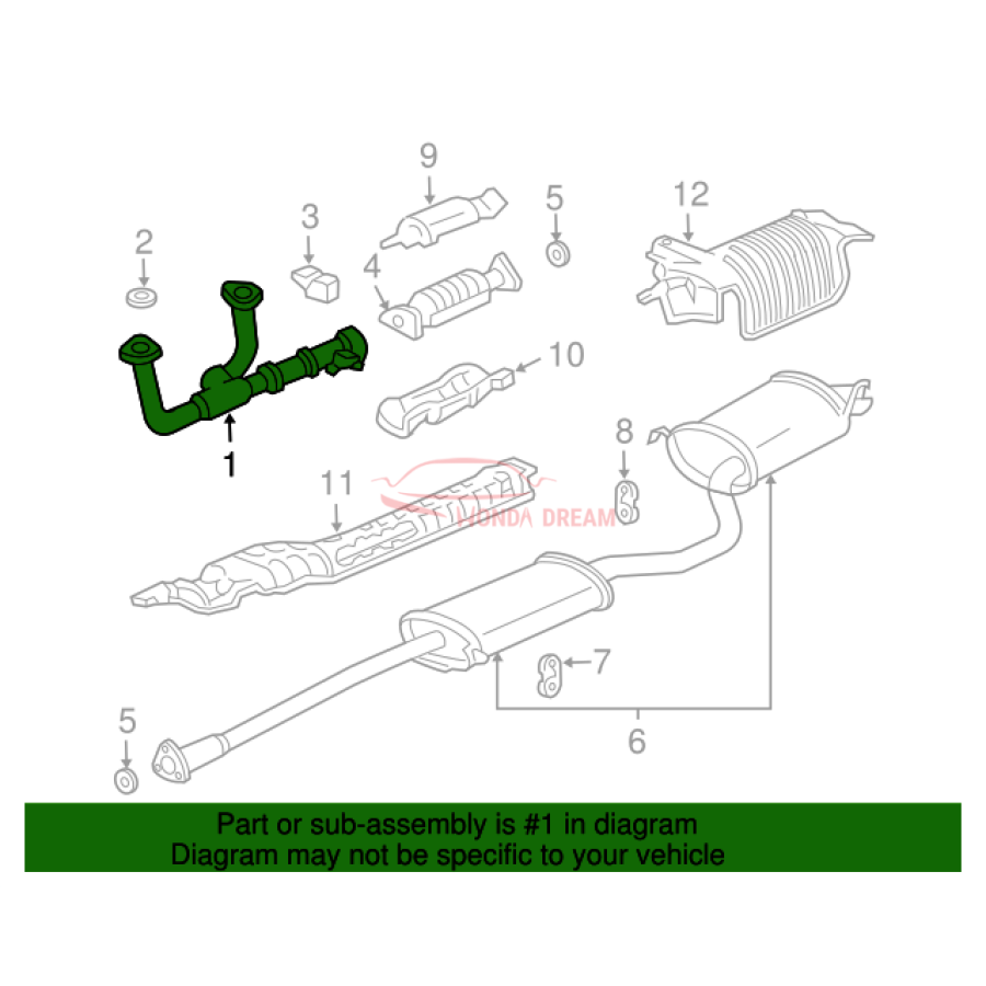 Exhaust Pipe, A (18210-S9V-A01) - 2