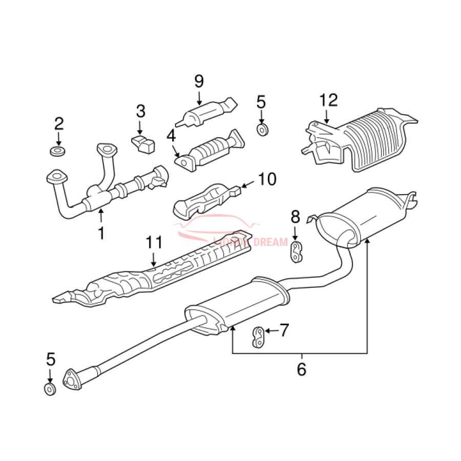 Exhaust Pipe, A (18210-S9V-A01) - 3