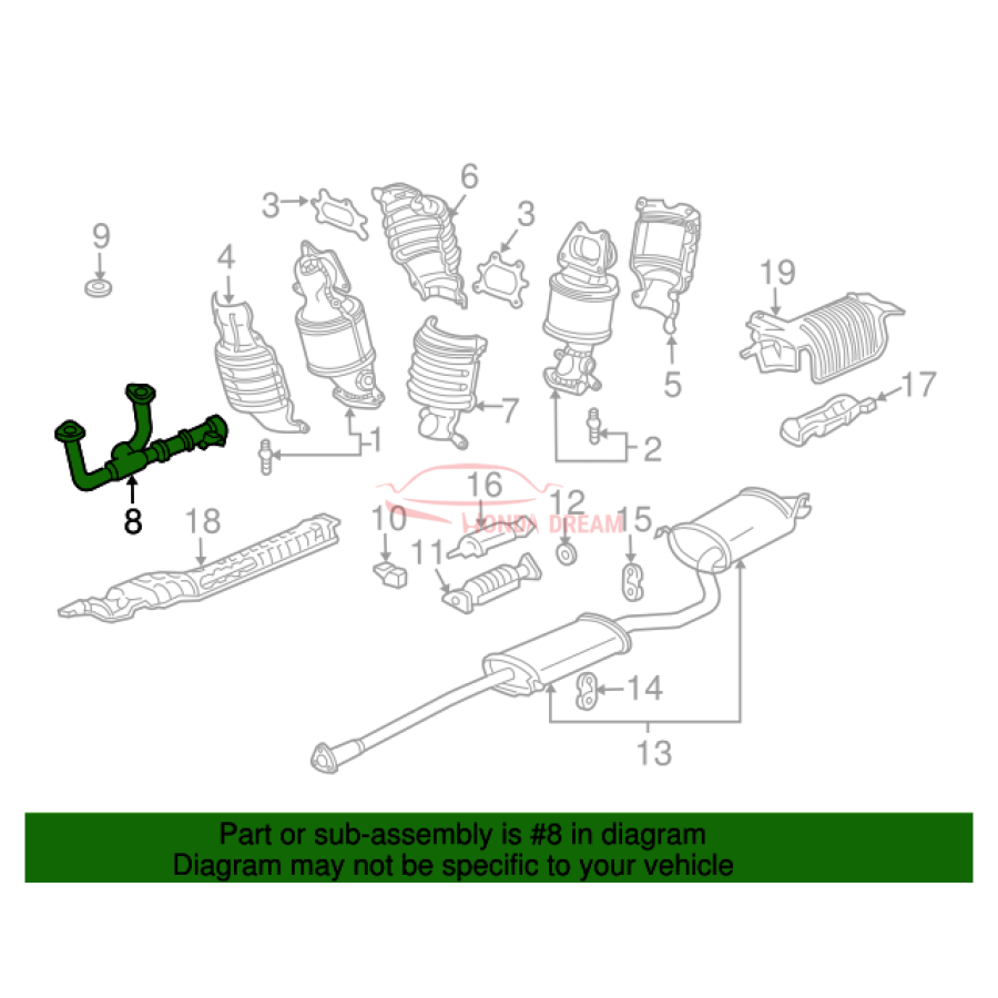 Exhaust Pipe, A (18210-S9V-A02) - 2