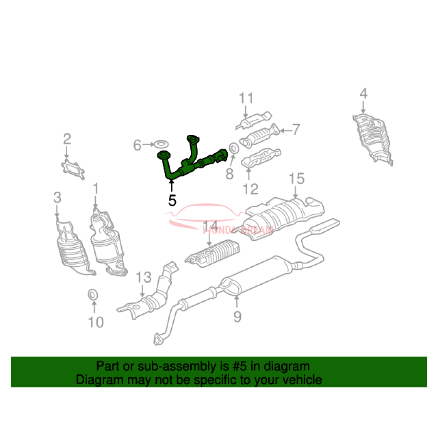 Exhaust Pipe, A (18210-SHJ-A01) - 2