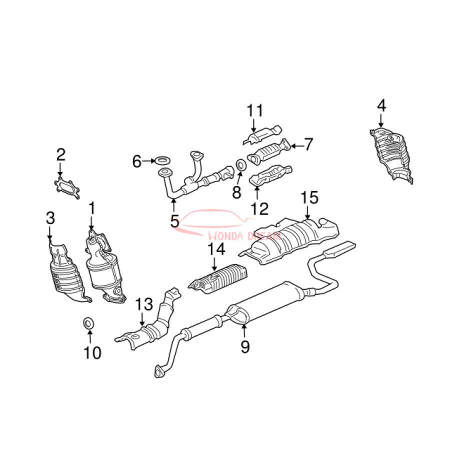 Exhaust Pipe, A (18210-SHJ-A01) - 3