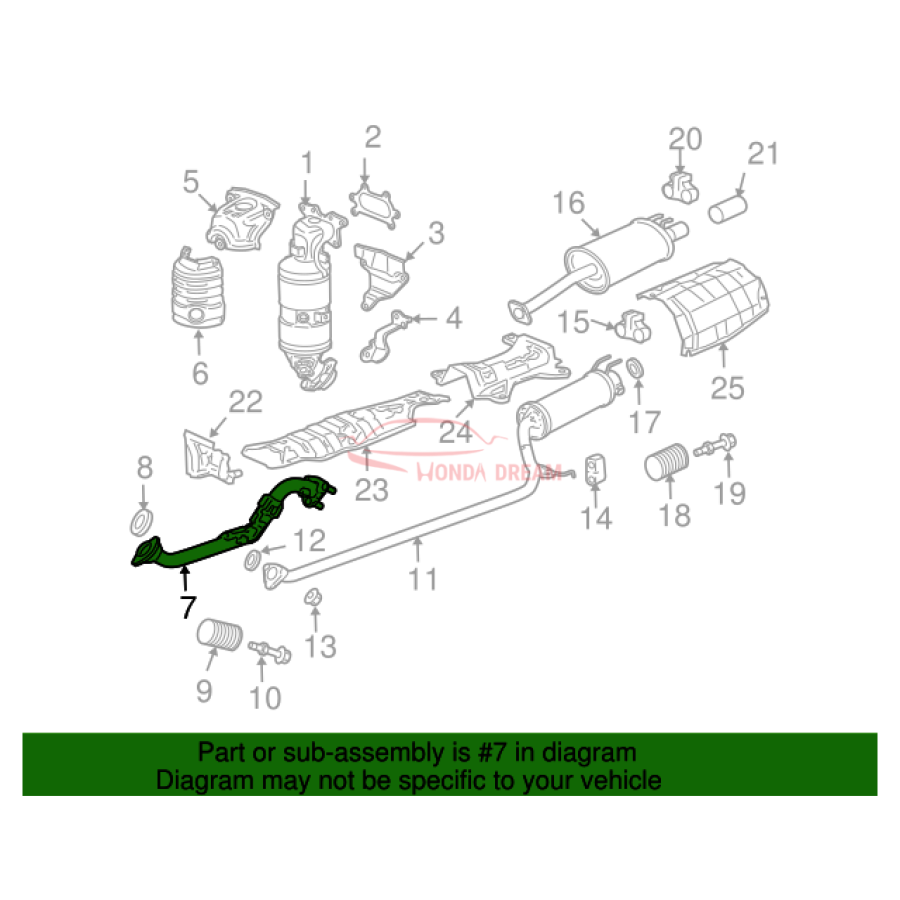 Exhaust Pipe, A (18210-SNA-A01) - 2