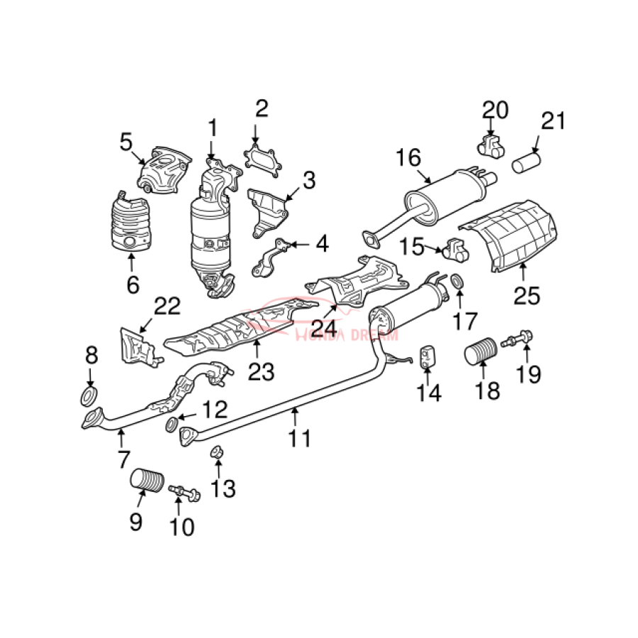 Exhaust Pipe, A (18210-SNA-A01) - 3