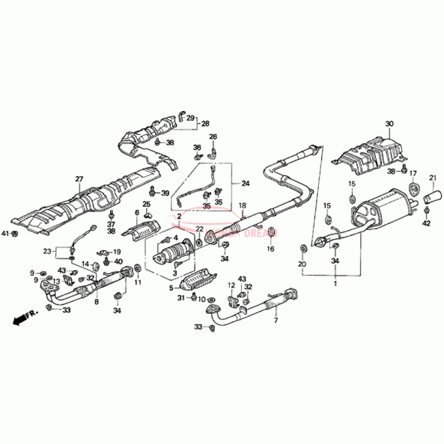 Exhaust Pipe, A (18210-SS0-A40) - 1