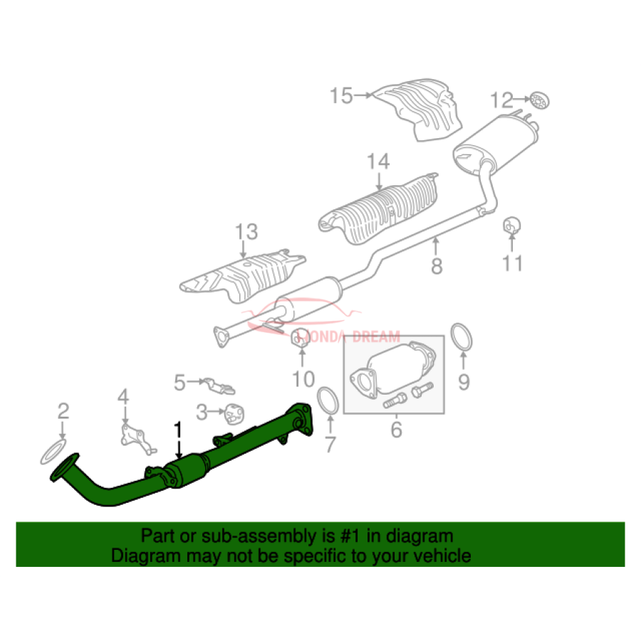 Exhaust Pipe, A (18210-T2F-A31) - 2