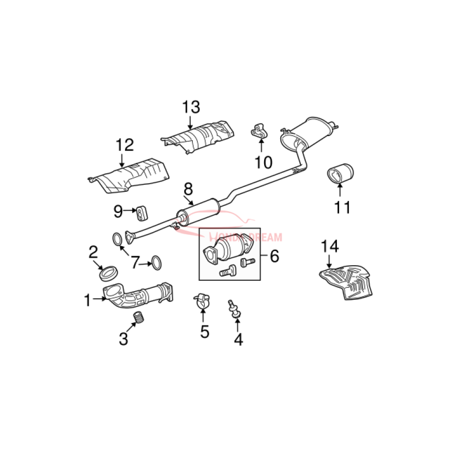 Exhaust Pipe, A (18210-TA0-A02) - 3