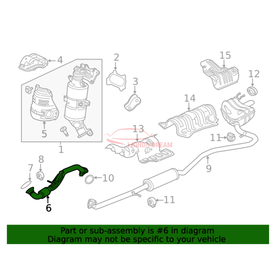 Exhaust Pipe, A (18210-TBA-A01) - 2