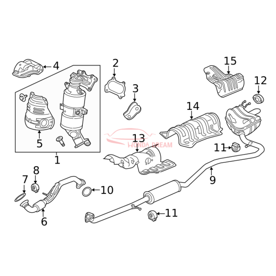 Exhaust Pipe, A (18210-TBA-A01) - 3