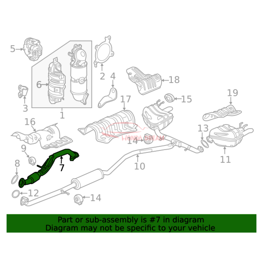 Exhaust Pipe, A (18210-TBC-A01) - 2