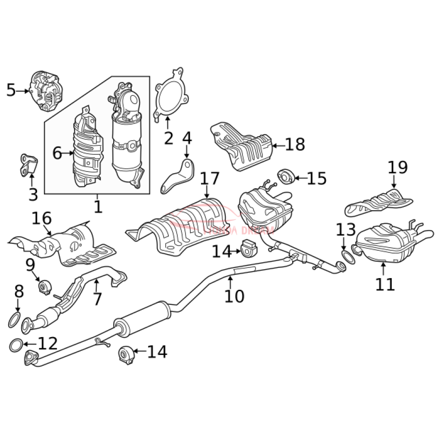 Exhaust Pipe, A (18210-TBC-A01) - 3