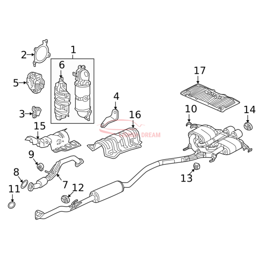 Exhaust Pipe, A (18210-TGG-A51) - 3