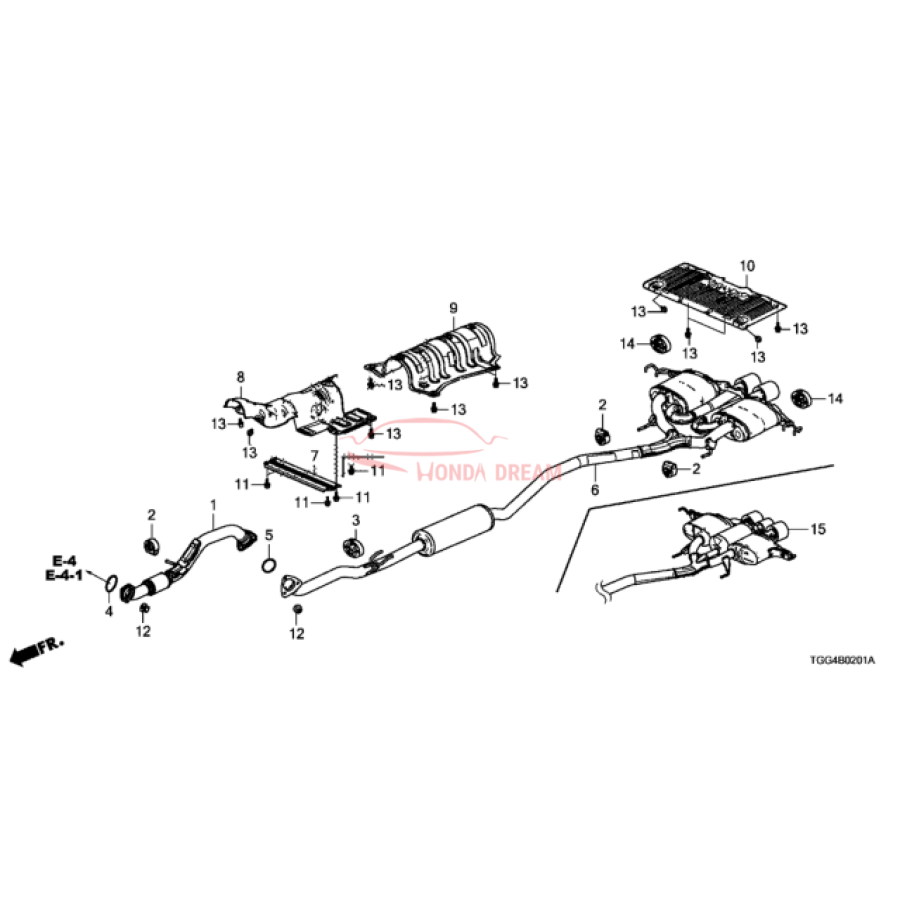 Exhaust Pipe, A (18210-TGH-A02) - 1