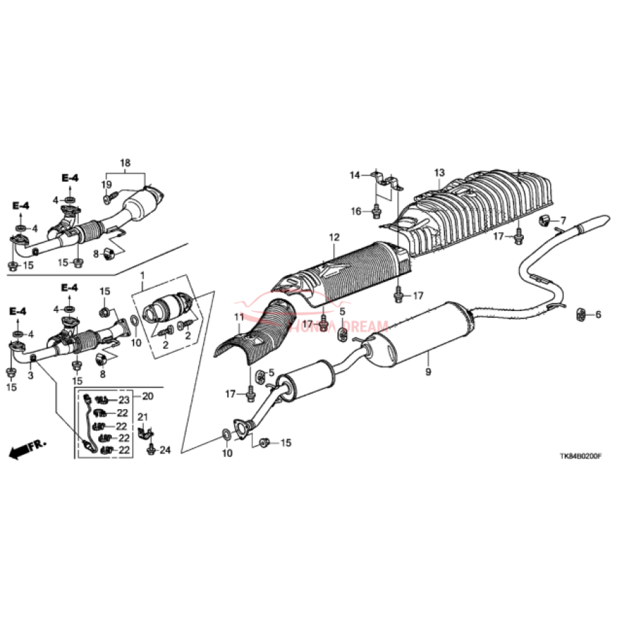 Exhaust Pipe, A (18210-TK8-A11) - 2