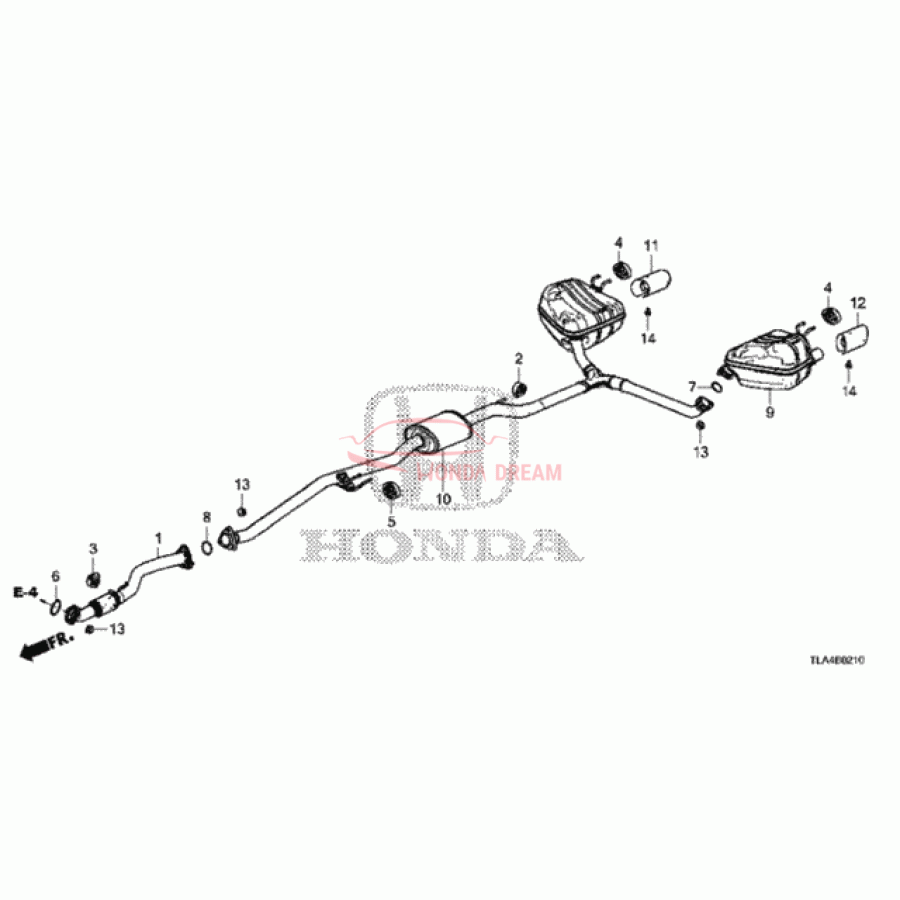 Exhaust Pipe, A (18210-TNY-J01) - 1