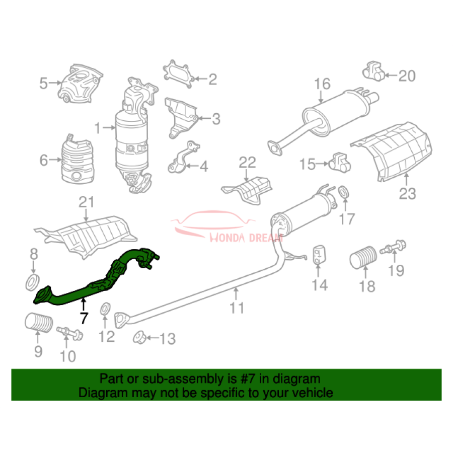 Exhaust Pipe, A (18210-TR0-A01) - 2