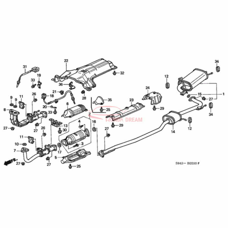 GASKET, EXH PIPE (18212-SM4-003) - 1