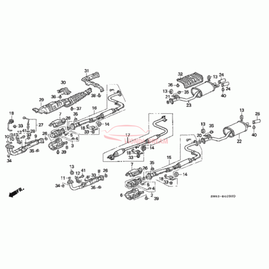 RUBBER,EXH MTG (18215-SE0-G00) - 1