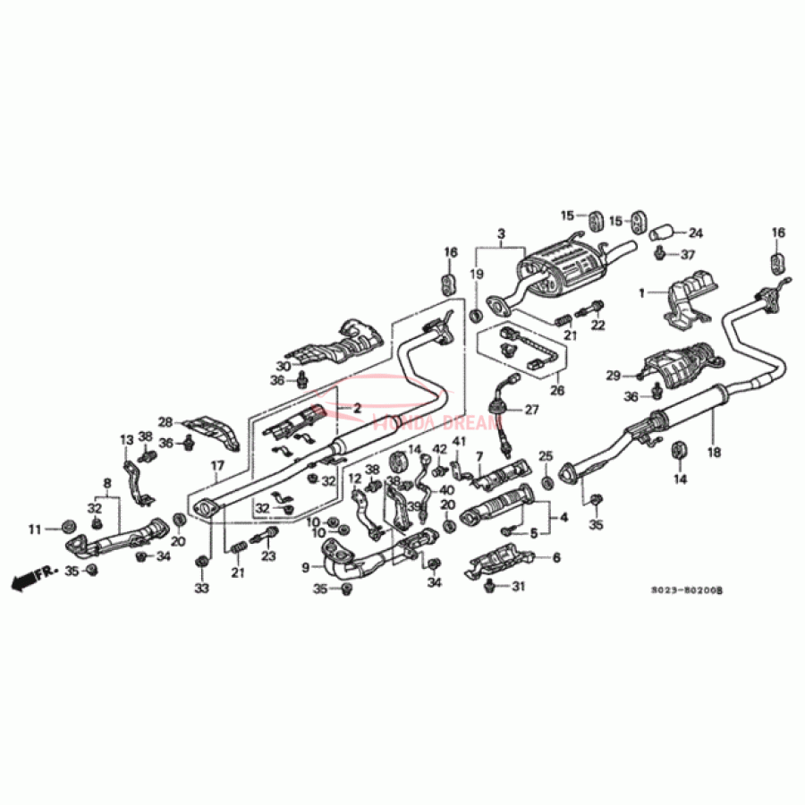 RUBBER, EXHAUST MTG (18215-SH3-J01) - 1